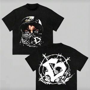 Black Graphic Kids T-Shirt